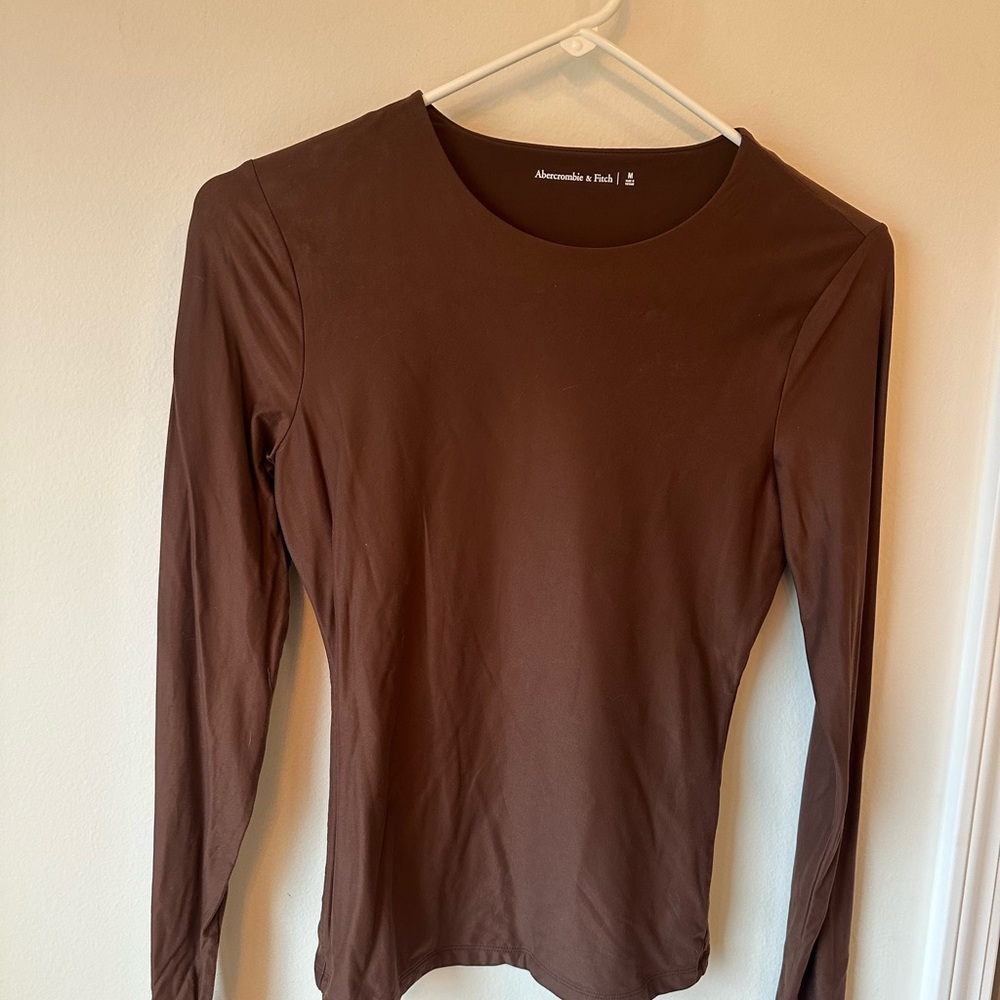 Abercrombie & Fitch Chocolate Long Sleeve Tee